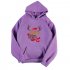 Women s Hoodies Autumn and Winter Printing Long sleeves Hooded Sweater purple M