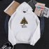 Women s Hoodies Autumn and Winter Loose Pullover Long sleeves Padded  Hooded Sweater white S