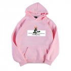 Women s Hoodies Autumn and Winter Pullover Thick Casual Fleece Long sleeve Hooded Sweater Pink XL