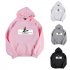 Women s Hoodies Autumn and Winter Pullover Thick Casual Fleece Long sleeve Hooded Sweater Pink XXL