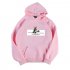 Women s Hoodies Autumn and Winter Pullover Thick Casual Fleece Long sleeve Hooded Sweater Pink XL
