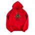 Women s Hoodies Autumn and Winter Loose Pullover Long sleeves Padded  Hooded Sweater red XL