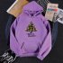 Women s Hoodies Autumn and Winter Loose Pullover Long sleeves Padded  Hooded Sweater purple S
