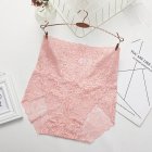 Women s Lingerie Sexy Lace Mesh Floral Seamless Plus Size High Waist Underpants Pink XL