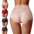 Women s Lingerie Sexy Lace Mesh Floral Seamless Plus Size High Waist Underpants Pink XL