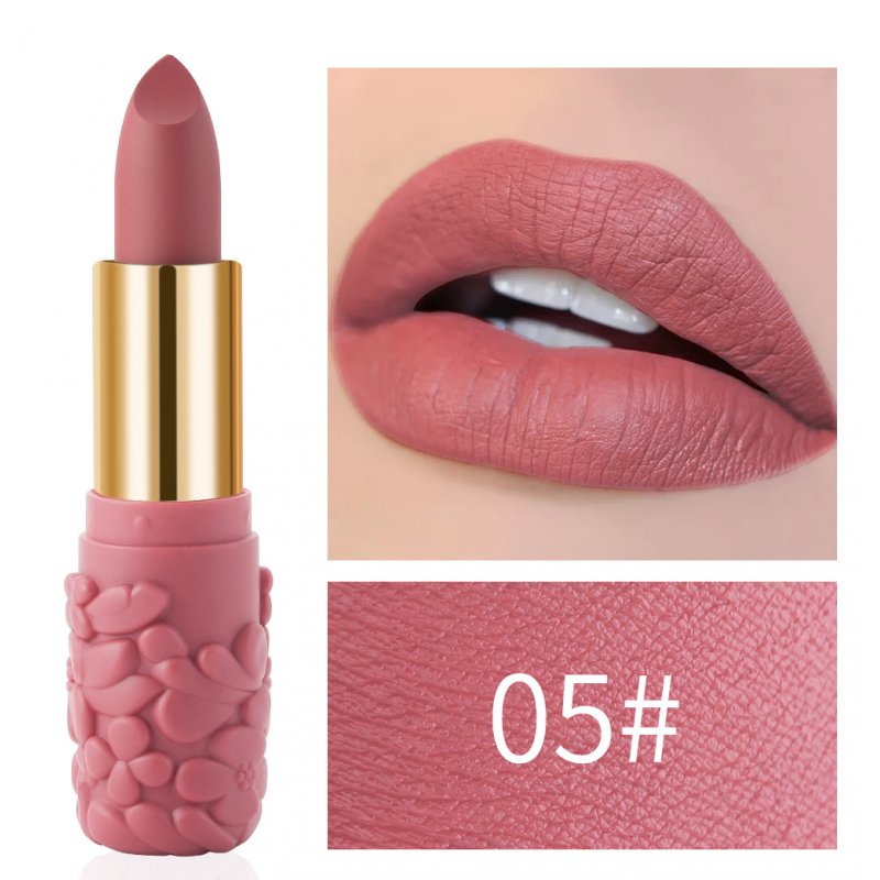 Women's Lipstick Waterproof Matte Moisturizing Lipstick Cosmetics 05#