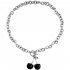 Women s Necklace Black Cherry Pendant Coarse Chain Clavicle Necklace 01 black