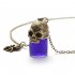 Women s Necklace Gothic Style Glass Bottle Pendant Gronze Necklace purple