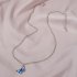 Women s Necklace Gradient Butterfly shape Clavicle Chain Bracelet 01 dark blue