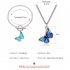 Women s Necklace Gradient Butterfly shape Clavicle Chain Bracelet 01 dark blue