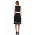 Women s Oktoberfest Holiday Three Piece Dress Suit Pleated Lace Trim Stitching Short Sleeve Dresses