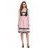 Women s Oktoberfest Holiday Three Piece Dress Suit Pleated Lace Trim Stitching Short Sleeve Dresses