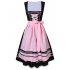 Women s Oktoberfest Holiday Three Piece Dress Suit Pleated Lace Trim Stitching Short Sleeve Dresses