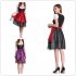 Women s Oktoberfest Plaid Mesh Stitching Embroidery A Line Formal Dresses Suit   Purple L