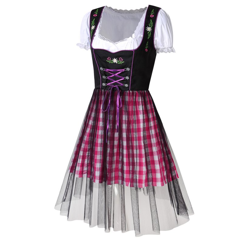 Women's Oktoberfest Dresses Suit - Purple L