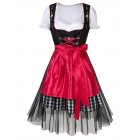 Women s Oktoberfest Plaid Mesh Stitching Embroidery A Line Formal Dresses Suit