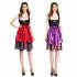 Women s Oktoberfest Plaid Mesh Stitching Embroidery A Line Formal Dresses Suit