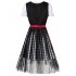 Women s Oktoberfest Plaid Mesh Stitching Embroidery A Line Formal Dresses Suit