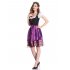Women s Oktoberfest Plaid Mesh Stitching Embroidery A Line Formal Dresses Suit Purple 36
