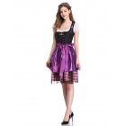 Oktoberfest Plaid Mesh Formal Dress Purple_36