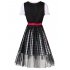Women s Oktoberfest Plaid Mesh Stitching Embroidery A Line Formal Dresses Suit    Red 42