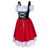 Women s Retro Color Block Stylish Cold Shoulder Ruched Midi Dress Suit