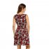Women s Retro Deep V neck Floral Printed Summer Knee Sleeveless Dresses