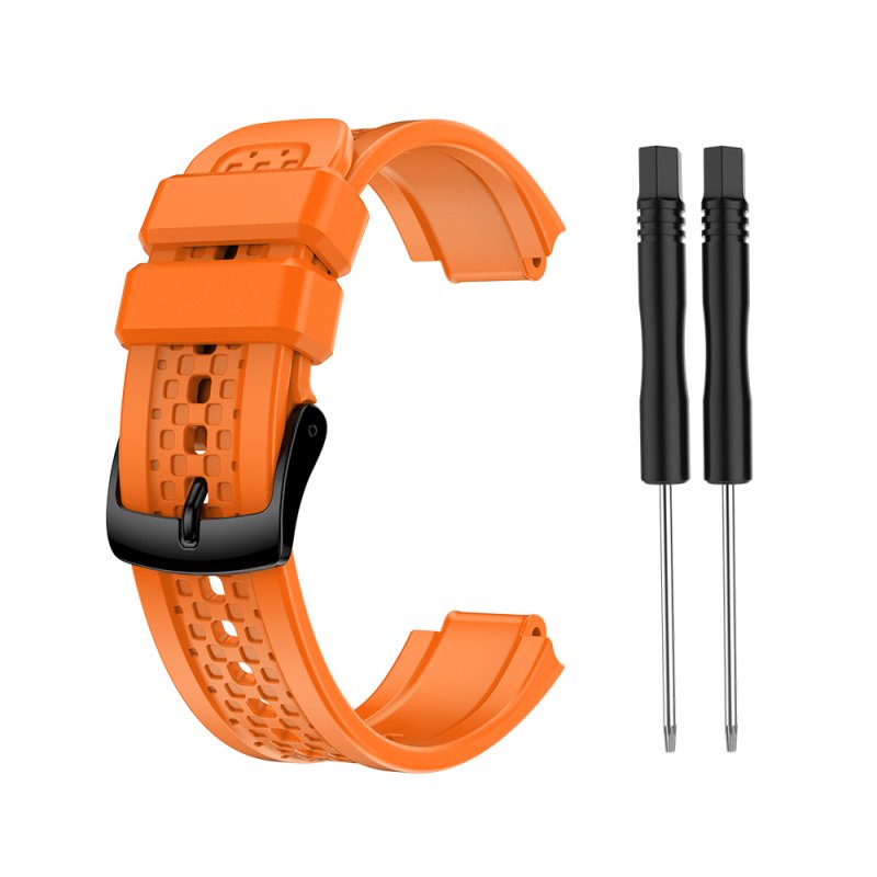 Women's Silicone Wristband Large Size Replacement Wristband for Garmin Forerunner 25 Orange