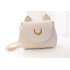 Women s Stylish PU Zipper Shoulder Bag with Moon and Cute Ears  Concise Solid Color Messenger Bag