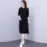 Women s Suit Autumn Winter Plus Size Casual Long sleeve Top   Dress black L