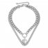 Women s Summer Beach Alloy Chain Multilayer Heart Pendant Necklace Gold