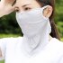 Women s Summer Flower Embroidery Wave Edge Sunscreen Ice Silk Mask Dustproof Mask Solid pink One size