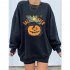 Women s Sweatshirts Autumn Casual Printing Pullover Sweatshirt Alphabet Pumpkin XL