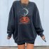 Women s Sweatshirts Autumn Casual Printing Pullover Sweatshirt Alphabet Pumpkin XL