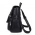 Women s Travelling Backpack PU Waterproof Outdoor Zipper School Bag Stitching 1640 black