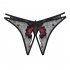 Women s Underpants Flower Pattern Transparent Net Yarn Embroidery Sexy  Low waist  Thong Pink free size