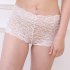 Women s Underpants Lace Sexy Lingerie See through Large Size Boxer Briefs white XL
