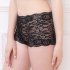Women s Underpants Lace Sexy Lingerie See through Large Size Boxer Briefs black S