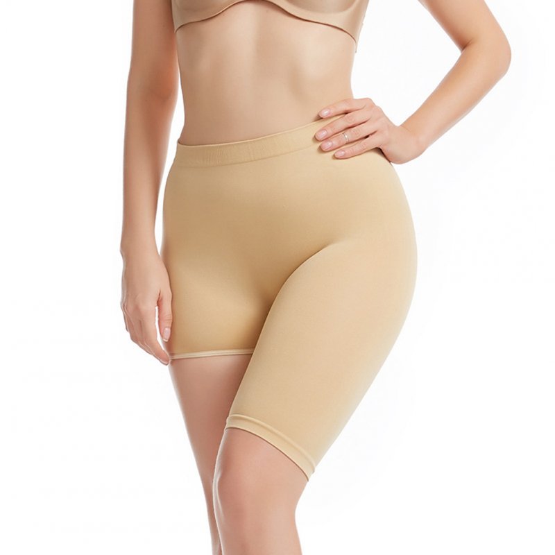 Women's Underpants  Nylon Skinny Seamless High-waisted  Belly Hip-lifting  Shaping Pants skin color_xl