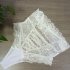 Women s Underpants Sexy Lace Hollow Breathable Solid Color Briefs white XL