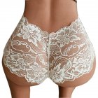 Women's  Underpants Sexy Solid Color Lace Multi-size Boxer Underpants white_L
