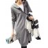Women s Zip Front Long Hoodie Jacket with Pockets and Zipper