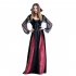 Womens Cosplay Dresses Halloween Cosplay Vampire Witch Vintage Gothic Long Dress Fashion Festival Dress Lange Jurken Black red S