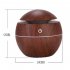 Wood Grain Mist Humidifier USB Charging Mute Tabletop Aromatherapy Machine for Home Office Dark wood grain