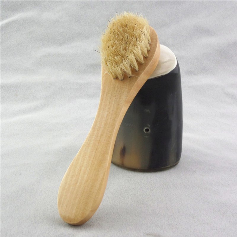 Wholesale Wood Handle Bristle Face Body Cleaning Washing Brush