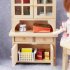 Wooden 1 12  Mini  Doll  House  Vertical  Cabinet Study Room Micro Scene Bookcase Bedroom Furniture White