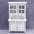 Wooden 1 12  Mini  Doll  House  Vertical  Cabinet Study Room Micro Scene Bookcase Bedroom Furniture White