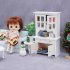 Wooden 1 12  Mini  Doll  House  Vertical  Cabinet Study Room Micro Scene Bookcase Bedroom Furniture Wood color