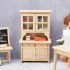 Wooden 1 12  Mini  Doll  House  Vertical  Cabinet Study Room Micro Scene Bookcase Bedroom Furniture Wood color