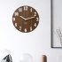 Wooden 12 inch Round Luminous  Wall  Clock Silent Simple Style For Kitchen Bedroom Living Room Study Home Decoration  No Batteries  12 inches